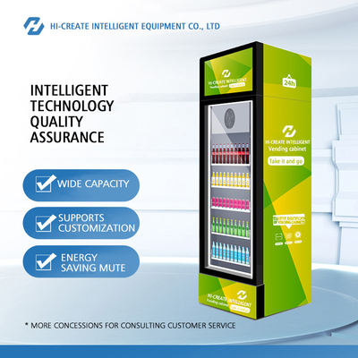 24 hours self-service store beverage and snack vending machines